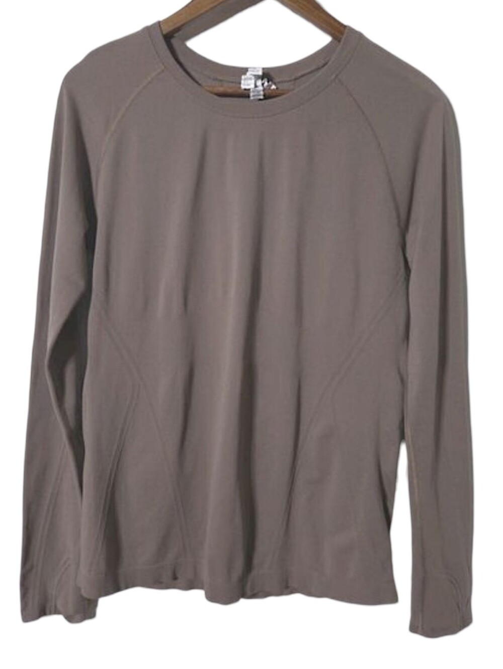 Athleta Shirt Size L Brown Long Sleeve Shirt Athletic Wear Activewear Womens